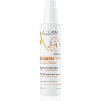 A-Derma Protect Kids Children Invisible Spray ochronne mleczko do opalania w sprayu SPF 50+ dla dzieci 200 ml