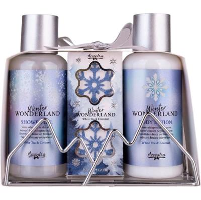 Accentra Winter Wonderland zestaw upominkowy do kąpieli zapachy White Tea & Coconut