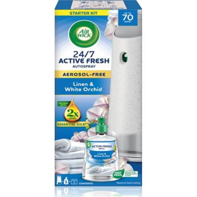 Air Wick Active Fresh Linen & White Orchid automatyczny odświeżacz powietrza z wkładem 228 ml