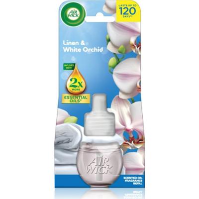 Air Wick Linen & White Orchid napełnienie do elektrycznego dyfuzora 19 ml