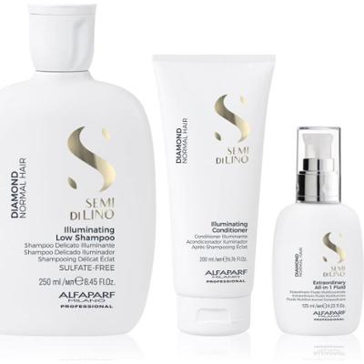 Alfaparf Milano Semi di Lino Diamond Kit zestaw do nabłyszczania i zmiękczania włosów