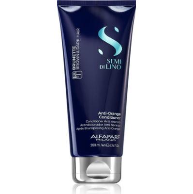 Alfaparf Milano Semi di Lino Brunette odżywka tonująca szampon neutralizujący rude odcienie 200 ml