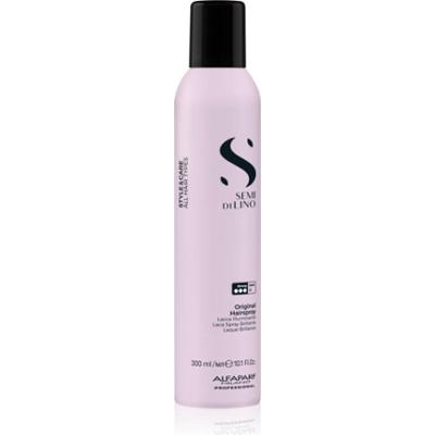 Alfaparf Milano Semi di Lino Style&Care Original Hairspray mocny lakier do włosów do nabłyszczenia do wszystkich rodzajów włosów 300 ml