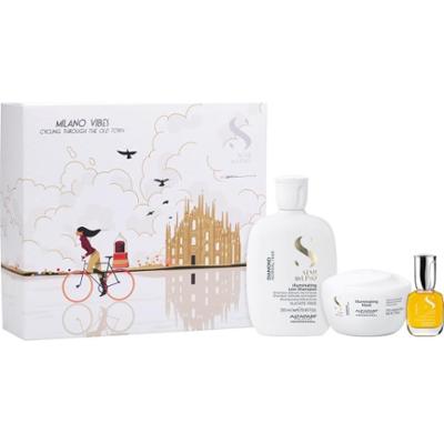 Alfaparf Milano Semi di Lino Diamond Holiday Kit zestaw upominkowy do nabłyszczania i zmiękczania włosów