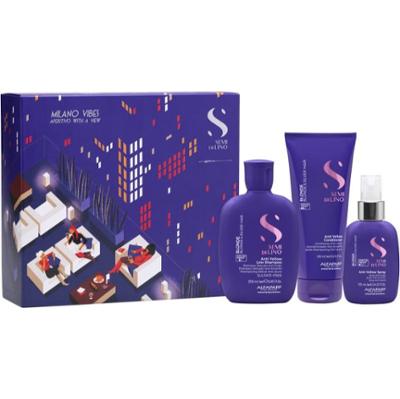 Alfaparf Milano Semi di Lino Blonde Holiday Kit zestaw upominkowy do włosów blond i z balejażem 3 szt.