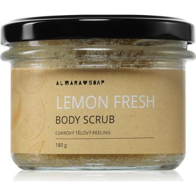 Almara Soap Body Scrub peeling cukrowy do ciała na cellulit z zapachem Lemon Fresh 180 g