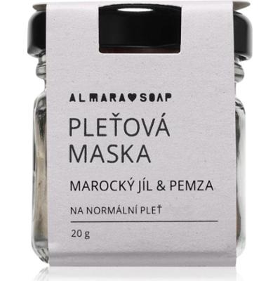 Almara Soap Face Moroccan Clay & Pumice maska peelingowa do twarzy do skóry normalnej 20 g