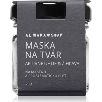 Almara Soap Face Active Charcoal & Nettle maseczka do twarzy do cery tłustej i problematycznej 20 g