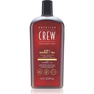 American Crew 3 in 1 Ginger + Tea szampon 3w1, odżywka i żel pod prysznic dla mężczyzn 1000 ml