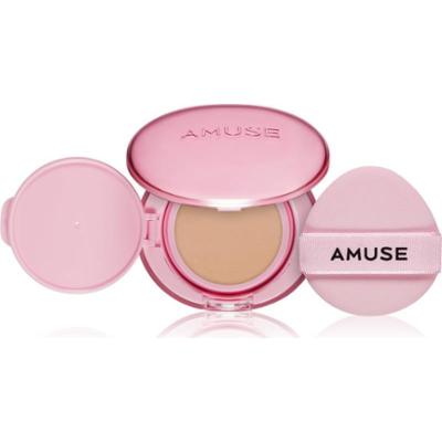 AMUSE Dew Power Vegan Cushion długotrwały podkład w gąbce dla efektu rozjaśnienia i wygładzenia skóry odcień 02 Healthy 15 g