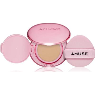 AMUSE Dew Power Vegan Cushion długotrwały podkład w gąbce dla efektu rozjaśnienia i wygładzenia skóry odcień 03 Honey 15 g