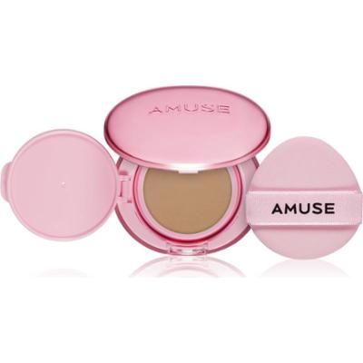 AMUSE Dew Power Vegan Cushion długotrwały podkład w gąbce dla efektu rozjaśnienia i wygładzenia skóry odcień 04 Tan 15 g