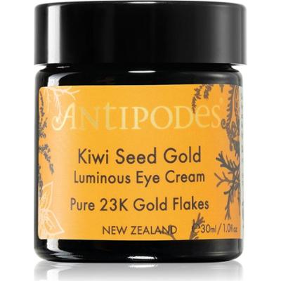 Antipodes Kiwi Seed Gold Luminous Eye Cream rozjaśniający krem pod oczy ze złotem 30 ml