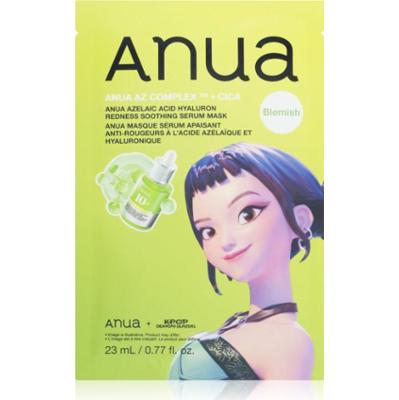 Anua K-Pop Demon Hunters Azelaic Acid Hyaluron Redness Soothing Serum Mask maska łagodząca w płacie o działaniu nawilżającym 23 ml