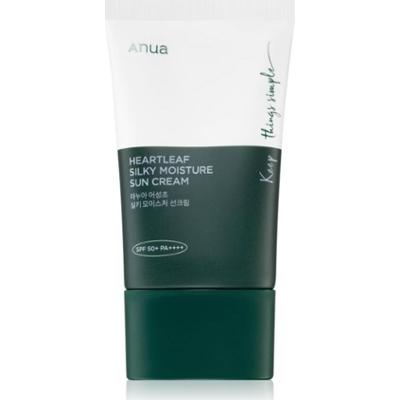 Anua Heartleaf Silky Moisture Sun Cream intensywnie nawilżający krem na dzień SPF 50+ 50 ml