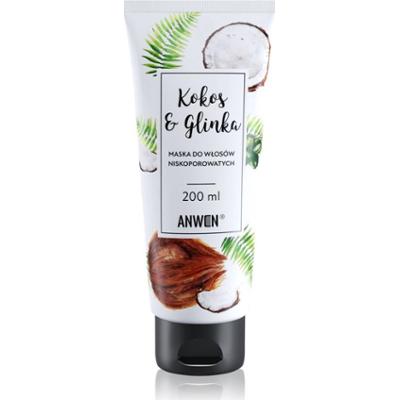 Anwen Coconut & Clay maska do włosów Low Porosity 200 ml