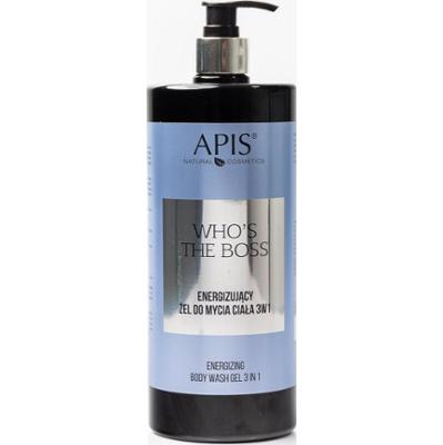 Apis Natural Cosmetics Who's The Boss energetyzujący żel pod prysznic 3 w 1 dla mężczyzn 1000 ml