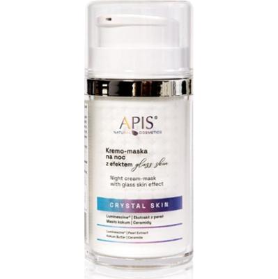 Apis Natural Cosmetics Crystal Skin krem-maska na noc do rozjaśnienia i nawilżenia 50 ml