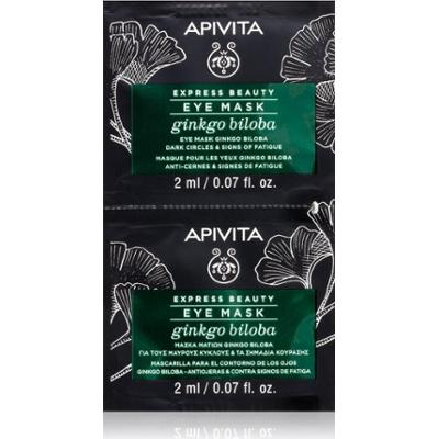 Apivita Express Beauty Eye Mask Gingko Biloba maseczka pod oczy przeciw obrzękom i cieniom 2 x 2 ml