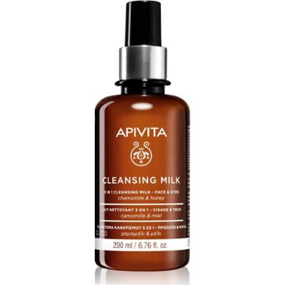 Apivita Cleansing Milk Face & Eyes mleczko oczyszczające 3w1 do twarzy i okolic oczu 200 ml