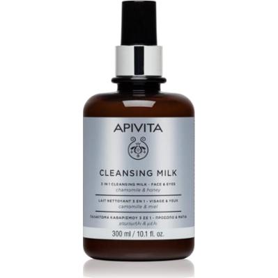 Apivita Cleansing Milk Face & Eyes mleczko oczyszczające 3w1 do twarzy i okolic oczu 300 ml