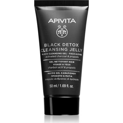 Apivita Cleansing Black Detox Cleansing Gel oczyszczający żel z węglem do twarzy i okolic oczu 50 ml