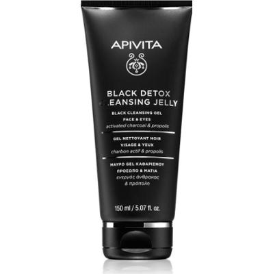 Apivita Cleansing Black Detox Cleansing Gel oczyszczający żel z węglem do twarzy i okolic oczu 150 ml