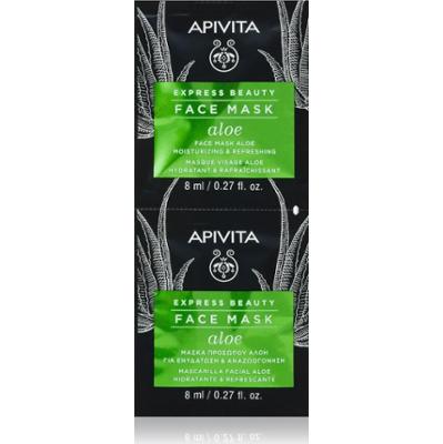 Apivita Express Beauty Moisturizing Face mask Aloe odświeżająca maska nawilżająca do twarzy 2x8 ml
