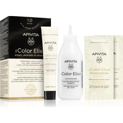 Apivita My Color Elixir farba do włosów bez amoniaku odcień 1.0 Black 1 szt.