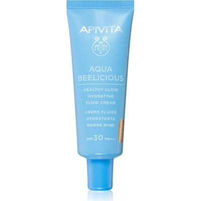 Apivita Aqua Beelicious Tinted Fluid SPF30 lekki fluid tonujący z efektem rozświetlającym SPF 30 40 ml