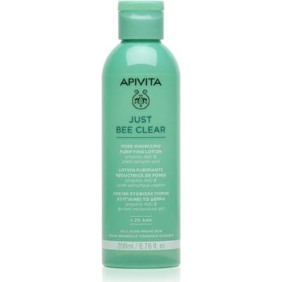 Apivita Just Bee Clear Pore Minimizing Lotion zabiegi na rozszerzone pory i zaskórniki 200 ml