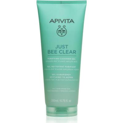 Apivita Just Bee Clear Purifying Cleanser Gel oczyszczający żel do twarzy przeciw trądzikowi 200 ml