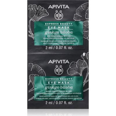 Apivita Express Beauty Eye Mask Gingko Biloba maseczka do okolic oczu przeciw cieniom 2x2 ml