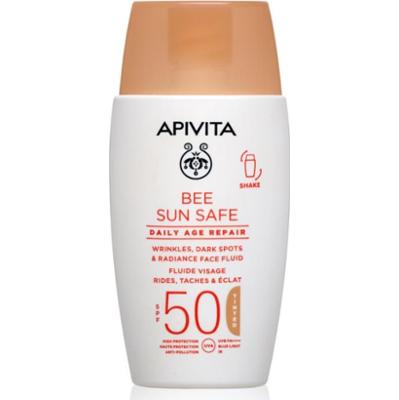 Apivita Bee Sun Safe Daily Age Repair Tinted Fluid SPF50 tonujący krem ochronny SPF 50 50 ml