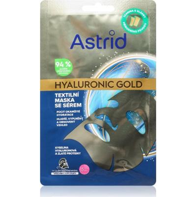 Astrid Hyaluronic Gold maska w płachcie o natychmiastowym działaniu ujędrniającym i wygładzającym 1 szt.