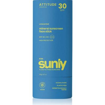 Attitude Sunly Kids Face stick krem mineralny do opalania w sztyfcie dla dzieci SPF 30 20 g