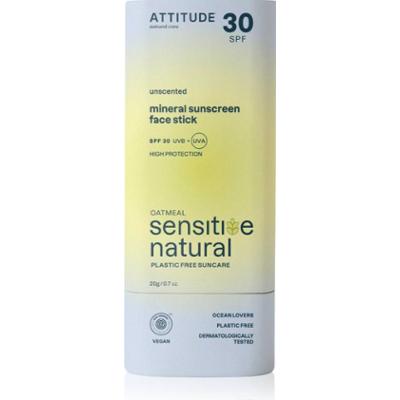 Attitude Sensitive Natural Face Stick krem mineralny do opalania w sztyfcie dla cery wrażliwej 20 g