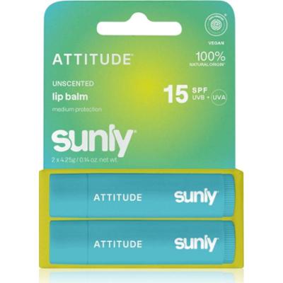 Attitude Sunly Lip Balm balsam do ust nieperfumowany 2x4.25 g