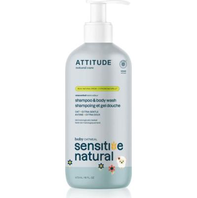 Attitude Sensitive Natural Baby Oatmeal szampon i żel do mycia 2w1 do skóry wrażliwej dla dzieci 473 ml