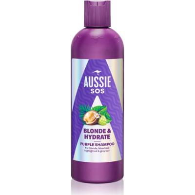 Aussie SOS Blonde & Hydrate fioletowy szampon tonujący do włosów blond 300 ml