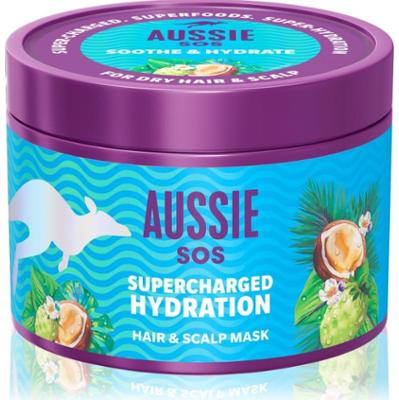 Aussie SOS Supercharged Hydration maseczka łagodząco-nawilżająca włosów i skóry głowy 500 ml
