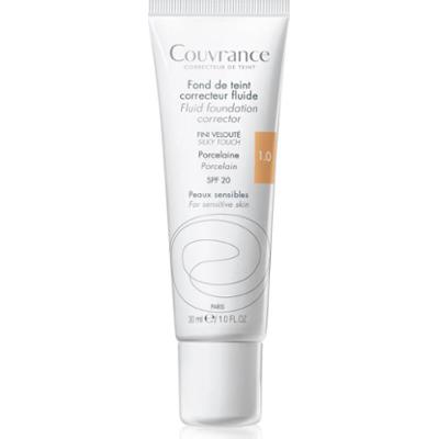 Avène Couvrance Fluid Foundation Corrector podkład kryjący w płynie SPF 20 odcień 1.0 Porcelain 30 ml