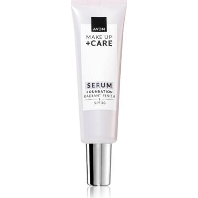 Avon Care + rozświetlający podkład nawilżający SPF 30 odcień 320G Sun Beige 30 ml