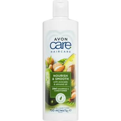Avon Care Nourish & Smooth szampon z odżywką 2w1 o działaniu odżywczym 700 ml