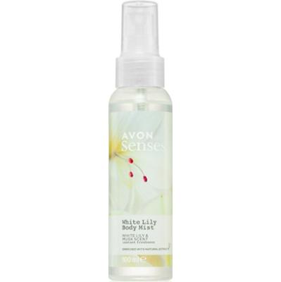 Avon Senses White Lily & Musk odświeżający spray do ciała 100 ml