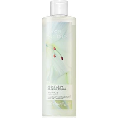 Avon Senses White Lily & Musk pobudzający krem pod prysznic 250 ml