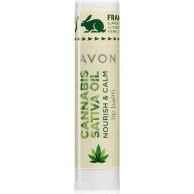 Avon Cannabis Sativa Oil Nourish & Calm balsam do ust z olejkiem konopnym 4,5 g