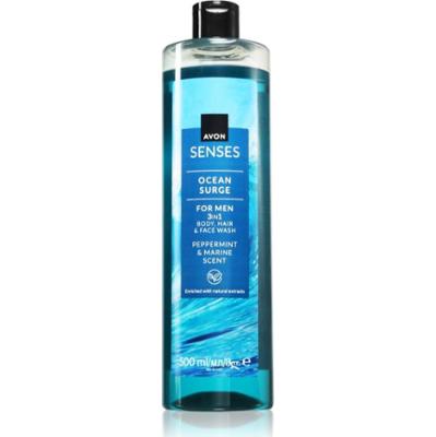Avon Senses Ocean Surge żel pod prysznic dla mężczyzn 3 w 1 500 ml