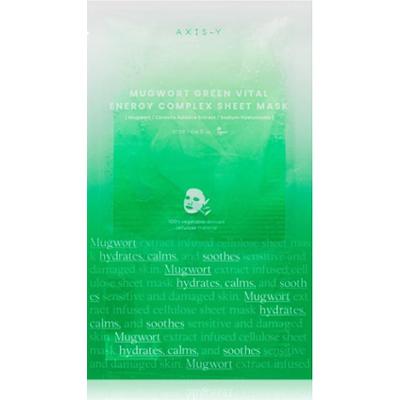 AXIS-Y Mugwort Green Vital Energy Complex Sheet Mask maseczka w płachcie o działaniu nawilżającym i łagodzącym 27 ml