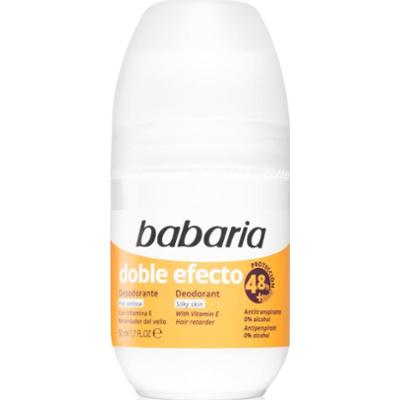 Babaria Deodorant Double Effect antyperspirant roll-on na spowolnienie odrastania włosków 50 ml